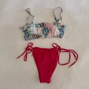 PHAX Tropical Print Bikini Set - Red and Multicolor